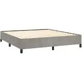 vidaXL Bedframe zonder matras lichtgrijs 152x203 cm Queen fluweel