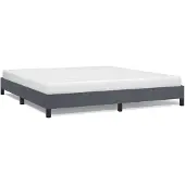 vidaXL Bedframe zonder matras donkergrijs 193x203 cm kingsize fluweel