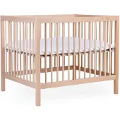Childhome - Park PA97 + Wieltjes - Box - 95x75 cm - Hout - Naturel - Verstelbaar en Verplaatsbaar