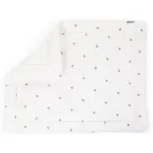 Childhome Boxkleed 75x95 cm – Tetra hartjes – Lichtblauw – Dubbelzijdig – Oeko-Tex – Parklegger & Speelmat