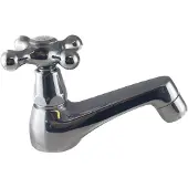 Pb klassieke fonteinkraan met sterknop koud water laag model chroom 1208956901