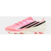 Adidas F50 Hyperfast League Gras Voetbalschoenen (FG) Kids Felroze Zwart Goud Wit