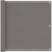 vidaXL Balkonscherm Lichtgrijs 90 x 300 cm HDPE en Aluminium
