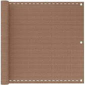vidaXL Balkonscherm 120 x 1000 cm HDPE en Aluminium Rechthoekig Taupe