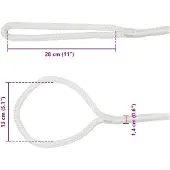 vidaXL Boottouw 14 mm 15 m Wit Polyester