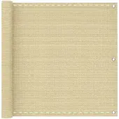 vidaXL Balkonscherm Beige 75 x 800 cm HDPE en Aluminium