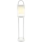 Nowa LED buitenlamp vloerlamp aluminium padverlichting witte tuinlamp, 8 watt 855 lumen warm wit, DxH 12,5x65 cm