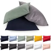 Famanu - Kussenslopen 2-pack – 40 x 60 cm – wit – superzacht – premium jersey kussensloop