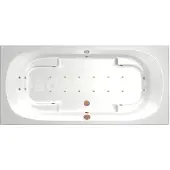 Xenz Kanaga bubbelbad 190x90 cm met RB2 koper whirlpool elektrisch wit
