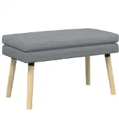 vidaXL Dubbel-laags bank Lichtgrijs 80 x 40 x 47 cm Stof