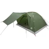 vidaXL Kamperen tent 6-persoons Groen Polyester en Staal