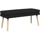 vidaXL Dubbel-laags bank Zwart 110 x 40 x 47 cm Stof