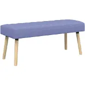 vidaXL Kanaalgeplooide Bank Jeans Blauw 110 x 40 x 46 cm Stof