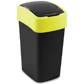 Curver Flip-Bin Afvalbak Zwart/Geel 25L