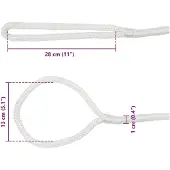 vidaXL Boottouw 10 mm 6 m Wit Polyester