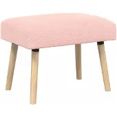 vidaXL Bank Effen Roze 60 x 40 x 45 cm Bouclé