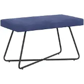 vidaXL Bank Politieblauw 80 x 40 x 45 cm fluweel