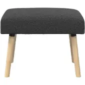 vidaXL Bank Effen Donkergrijs 60 x 40 x 45 cm Bouclé