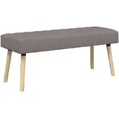 vidaXL Kanaalgeplooide Bank Taupe 110 x 40 x 46 cm Stof