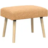 vidaXL Bank Effen Beige 60 x 40 x 45 cm Bouclé