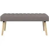 vidaXL Kanaalgeplooide Bank Taupe 110 x 40 x 46 cm Stof