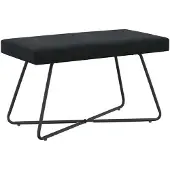 vidaXL Bank Zwart 80 x 40 x 45 cm fluweel