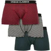 Urban Classics Boxershorts beige / donkergroen / kersrood / zwart