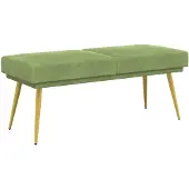 vidaXL Dubbel-laags bank Lichtgroen 120 x 45 x 46 cm fluweel