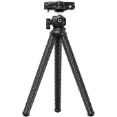 Famanu – Flexibel camerastatief met afstandsbediening, verstelbaar mini statief met telefoonhouder