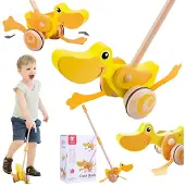 Classic World Houten duwfiguur Eend