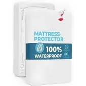 Famanu - Waterdichte matrasbeschermer 200x220 cm, hypoallergeen, anti-mijt en anti-schimmel – Wit