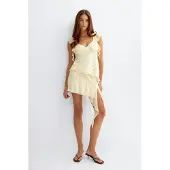 Gina Tricot  - Mini skirt - minirokken - Geel - M - Dames
