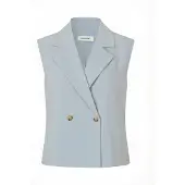 Modstrom Dames Blazers Galemd Vest - Lichtgrijs - Maat L