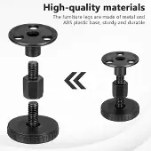 Famanu - 4 stuks nivelleringsvoeten 27-64 mm - hoogteverstelbare meubelpoten met T-moerbouten