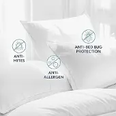 Famanu - Kussenbeschermers 50x70 cm set 2, anti-allergie en anti-huisstofmijt, wasbaar 95°C, kussenhoes voor allergische mensen