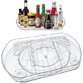 Famanu - Rechthoekige koelkast organizer 40x28 cm antislip draaibaar kunststof