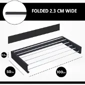 Famanu - Wanddroogrek – Droogrek – Wasrek – Inklapbaar Droogrek – Aluminium (Zwart, 100 x 50 cm)