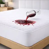 Famanu - Matrasbeschermer badstof waterdicht 180x190/200 cm voor hoge matrassen