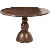 Beliani SILVON - Eettafel - Donkerbruin - 120 cm - Mangohout