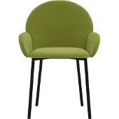 vidaXL Eetkamerstoelen 2 st fluweel lichtgroen