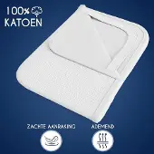Famanu - Waterdichte matrasbeschermer 180x200 cm, Oeko-Tex gecertificeerd, ademend en elastisch – Wit