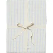 Garbo&Friends Gingham Sky Muslin Fitted Sheet Double 180x200 Cm - Onderlakens Biologisch Katoen Blue - GF1500281-6700-233GL
