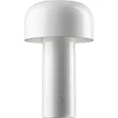 Flos LED tafellamp op accu Bellhop, wit, 21 cm, dimbaar, IP54 dimbaar, wit / opaal, Woon-/ Eetkamer, Kunststof, Design