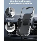 Famanu – Telefoonhouder voor auto ventilatie met dubbele haakbevestiging, universele smartphonehouder