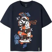 Name it Shirt 'NKMJEF FORTNITE' blauw / navy / oranje / wit