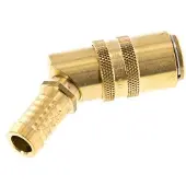 Tameson Messing DN 9 Tempereerkoppeling Snelkoppeling 13 mm Slangpilaar Dubbele afsluiting 45-deg