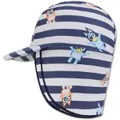 Swim Essentials - zonnehoedje - 0-4 jaar - UV kap - Uv nekbescherming - Bluey - Gestreept -