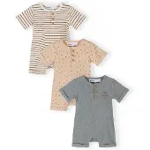 MINOTI Rompertje/body beige / grijs / rood