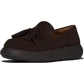 Original Brands Women IQ-Comff Tassel Suede Loafers Chocolate Brown-Schoenmaat 42