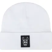 Black Donkey Beanie original i white